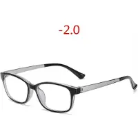 Freedom Outdoors -1.0-1.5-2.0-2.5-3.0-3.5-4.0-5.0 till-6.0 Färdiga Myopi Glasögon Herrar Kvinnor Fyrkantiga Recept Kortsynthet Glasögon Studenter gray