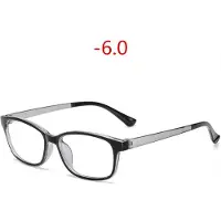 Freedom Outdoors -1.0-1.5-2.0-2.5-3.0-3.5-4.0-5.0 till-6.0 Färdiga Myopi Glasögon Herrar Kvinnor Fyrkantiga Recept Kortsynthet Glasögon Studenter gray