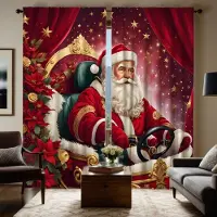 Household supplies MH 2 st HD röd stol sittande jultomte gardin Röd slips digitaltryckt gardin Heminredningsstil Dekorera vardagsrum sovrum t W52H63inchW132H160cm