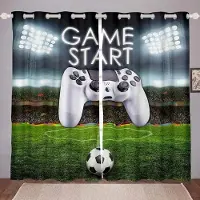 Household supplies MH Häftiga gamer-fönstergardiner för tonårspojkars sovrum, vardagsrumsinredning, tryck med videospel, fönsterbehandlingar, heminredning, 2 st W50xH130(CM)x2pcs&Grommet Top
