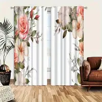 Household supplies MH Glamourös Stil Fjäril Blomtryck Gardin 2 Paneler Halvskir Jacquard Polyester Stångficka Dekorativa Gardiner för Vardagsrum 100W130H(CM)40x51in&Grommet Top
