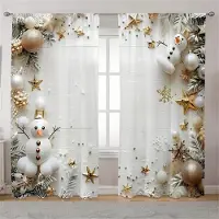 Household supplies MH 2 st Klassiska Jullyktor Träd Älgtryck Gardiner Handtvättbara, Krokfria Stångficka För Vardagsrum Sovrum Kök Kontor W50 X H130(CM)X2&Grommet Top