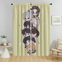 Household supplies MH Moderna vardagsrumsgardiner 2 delar KPOP-straykides tyll för sovrum Halloweendekoration Mörkläggningsgardiner Skärmar Avdelare W86xH137cmx2pcs-CL