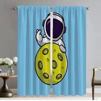 Household supplies MH Moderna vardagsrumsgardiner 2 stycken Astronaut Tecknad Heminredningsgardiner för Kameraskydd Avskärmning Tyg för Sovrum W50xH70cmx2pcs-CL
