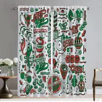 Household supplies MH Rumsavdelare Graffiti Konst Tyll för Sovrum Myggnät 2 Delar Halloween Dekoration Eleganta Rumsgardiner Skärmar Barn W50xH70cmx2pcs-CL