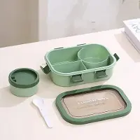 Household supplies MH Portabel matlåda med fack Matlåda med soppskål Sked Spänne Läckagesäker matlåda Picknick Camping Matbehållare