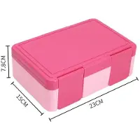 Household supplies MH 1450ml Bentolåda för Barn 4 Fack Förseglade Matlådor med sked gaffel Mikrovågsugnsvärmning Bentolåda Mat Bento Behållare