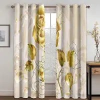 Household supplies MH 2 st Gyllene Blommor Kristallmönster Gardin Arbetsrum Kök Vardagsrum Sovsal Fönster Draperier Sovrumstillbehör Heminredning 50W130H(CM)X2PCS&Grommet Top