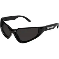 Balenciaga Moderiktiga Cat Eye Solglasögon Unisex Solglasögon Svarta BB0202S001 Basic Packaging-Eyeglass Case,64,Black black