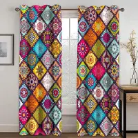 Household supplies MH 2 st Boho Mandala Tryckta Fönstergardiner För Sovrum Vardagsrum Stångficka Draperier För Badrum Altandörrfönster Heminredning 2x50Wx50H(CM)&Grommet Top