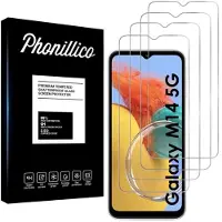 Phonillico Härdat Glas för Samsung Galaxy M14 5G [4-pack] Skärmskyddsfilm