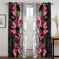 Household supplies MH Moderna Blomma Ros Gardiner för Pojkrum 3D-tryck Mors Dag Fönstergardiner Sovrum Vardagsrum Öljettopp Krok 1x50W60H(CM)&Hook