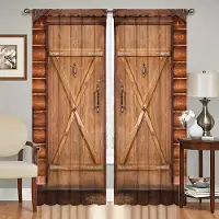 Yiran Furniture 2 st Trämönstrade Gardiner Dekorativa Fönsterdraperier, Fönsterbehandlingar För Sovrum Vardagsrum Hemdekoration Rumsdekor 135W245H(CM)53x96in&Grommet Top