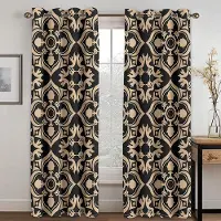 Yiran Furniture Lyx Rödguld Abstrakt Geometrisk Billiga Fönstergardiner Persienner För Vardagsrum Barnsovrum Badrum Kök Dörr Heminredning W65X60H(cm)X2Pcs&Hook
