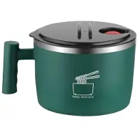Household supplies MH Skål i rostfritt stål med lock för snabbnudlar Förseglad och bärbar Avrinningsskål för köksredskap Partner för snabbnudlar