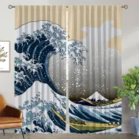 Household supplies MH Våg Sol Tyll för Sovrum Kök Gardiner för Vardagsrum Mörkläggningsgardiner 2 Stycken Nyanser Avdelare Fönstergardin Elegant W50xH70cmx2pcs-CL