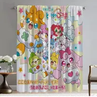 Household supplies MH Himitsu No Cocotama Eleganta Rumsgardiner 2 Delar Vardagsrumsgardin Tyll för Sovrum Heminredningsgardiner Avskärmningsskärmar W74xH114cmx2pcs-CL