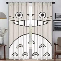 Household supplies MH Myggnät för Kamera TotoroS Gardiner Barnrum Fönstergardin Rullgardiner Tyg för Sovrum Halloween Dekoration Panel W50xH70cmx2pcs-CL