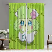 Household supplies MH Himitsu No Cocotama Eleganta Rumsgardiner 2 Delar Vardagsrumsgardin Tyll för Sovrum Heminredningsgardiner Avskärmningsskärmar W74xH114cmx2pcs-CL