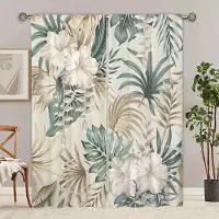 Household supplies MH Aquarell Beige Löv Blomma Vintage Fönstergardiner Rullgardiner För Vardagsrum Barn Sovrum Badrum Kök Dörr Heminredning 2 st W65X60H(cm)X2Pcs&Grommet Top