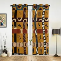 Household supplies MH Afrikanska traditionella etniska gardiner för sovrum vardagsrum draperier kök barnrum fönstergardin heminredning 135W x 92H(cm) x1