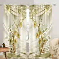 Yiran Furniture 2 st Gyllene Palats Blomma Påfågel Svan Tryckt Kanalgardin Gardin För Sovrum Kök Studierum Kontor Vardagsrum Heminredning 100W130H(CM)40x51in&Grommet Top beige