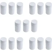 ISTOVO Plastic Empty Medicine Bottles Pill Tablet Container Holder 15Pcs White