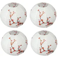 ISTOVO 4X, 30cm Lamp Shade Paper Lantern Oriental Style Light Decoration Plum Blossom