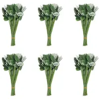 ISTOVO 300Pcs Artificial Fake Rose Flower Stems for DIY Handmade Bouquet Flower Leaf Vein Wedding Home Decoration