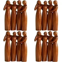 ISTOVO 4X 4 Friendship Resin Figurines Statue - Friend Birthday for Women Resin Friendship Decoration Statue Decor