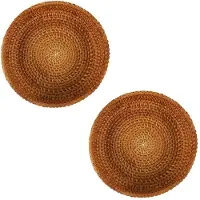 Typecat 2X Handmade Autumn Rattan Weaving Round Storage Basket Fruit Dish Rattan Bread Basket for Kitchen Food Picnic Bread