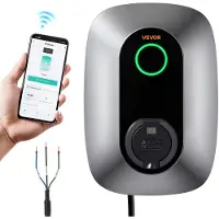 Vevor laddstation för elbilar 7kW enfasladdare för elbilar, för alla elbilar och hybridbilar, 230V AC hemladdstation av typ 2, smart billaddare, 32A ström, med app-fjärrkontroll och LED-indikator, IP5