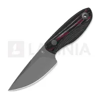 Kizer Cutlery Finch 1134A2, Gray PVD Stonewashed AEB-L, Black Micarta/Reconstituted Wood fixed knife, Vincent Rizzo design