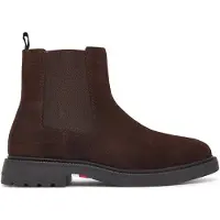 Tommy Hilfiger Suede Embossed Cleat Chelsea Boots