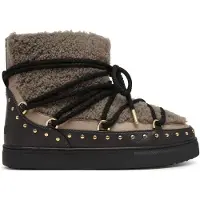 INUIKII Snöboots 'CURLY ROCK' taupe / svart