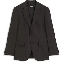 BOSS Slim-fit blazer in micro-patterned stretch wool