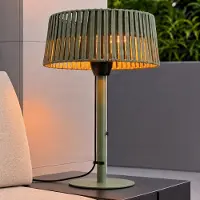 LUCANDE Pyravo terrassvärmare, grön, aluminium, höjd 70 cm, IP44 – , Pyravo, Grön, Metall, Modern
