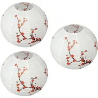 Semoic 3X 30cm Lamp Shade Paper Lantern Oriental Style Light Decoration Plum Blossom