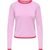 ONLY Tröja 'ONLCONTA' rosa / röd