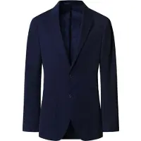 Hackett London för män. HM4400165 Marinblå kavaj i pimabomullspiqué för resor (44/32), Casual, Klassisk, Marino