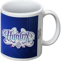 K POP Demon Hunters Huntrix Logotyp 325ml Mugg (Vit/Blå)
