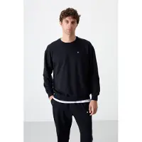 Tommy Life Herrstorlek Oversized Sweatshirt och Byxset