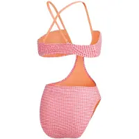 Speedo Dam Gingham Enbitar Baddräkt (Ljusrosa)