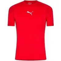Puma Mens Performance enfärgad T-shirt med rund hals för atleter (Röd)