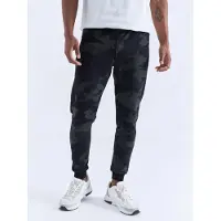 Tommy Life Herrens kamouflagemönstrade slim fit sweatpants