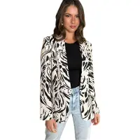 Ax Paris Dam/Lady Brush Stroke Blazer (Grädde/Svart)