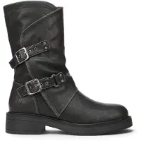 Blowfish Kvinnors Svart Konstläder Mid-Calf Biker Stövlar - Venice-2