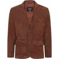 Infinity Leather Herrjacka i italiensk brun mocka i läderkavaj – Trabzon