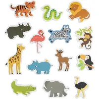 A Little Lovely Company Badleksaker - 14 st. - Safari - - One Size - Badleksaker
