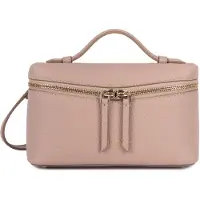 Lancaster Axelremsväska 'Lancaster Sac boite Zippé S Milano Trésor Nude' beige